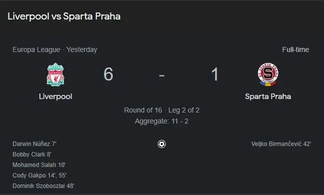 pariuri sportive meci fotbal UEFA Europa League Liverpool Sparta Praha
